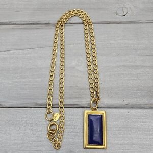 Julie Vos Lapis Lazul Statement Necklace 32 Inches